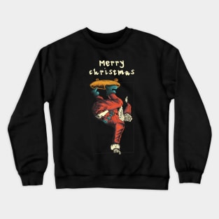 Santa claus skateboard Crewneck Sweatshirt